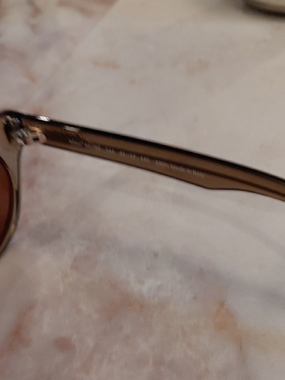 Maui Jim Round Sunglasses in Translucent Tan Frame with Brown Lenses - Picture 9 of 10
